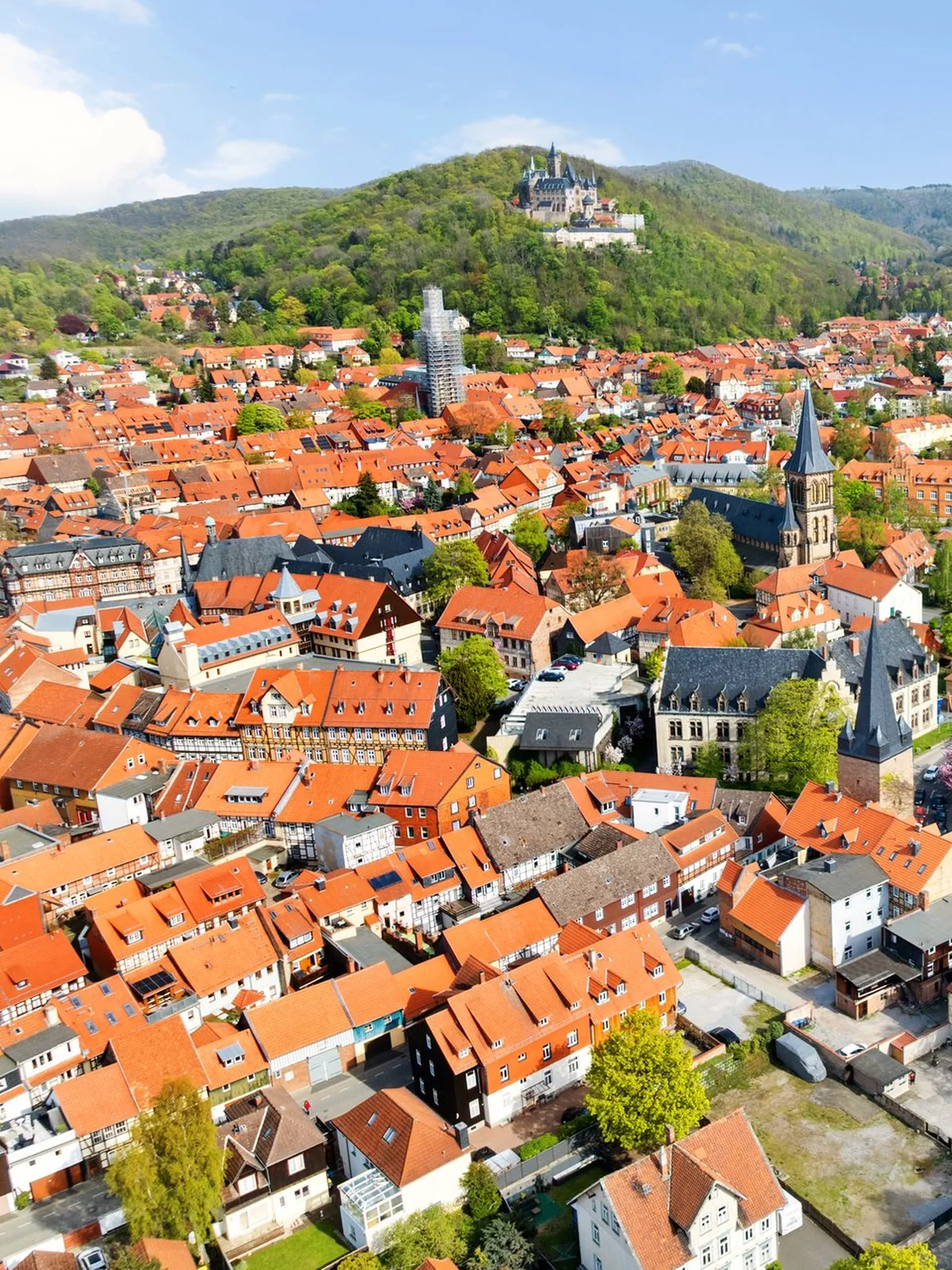 Luftfoto af Wernigerode